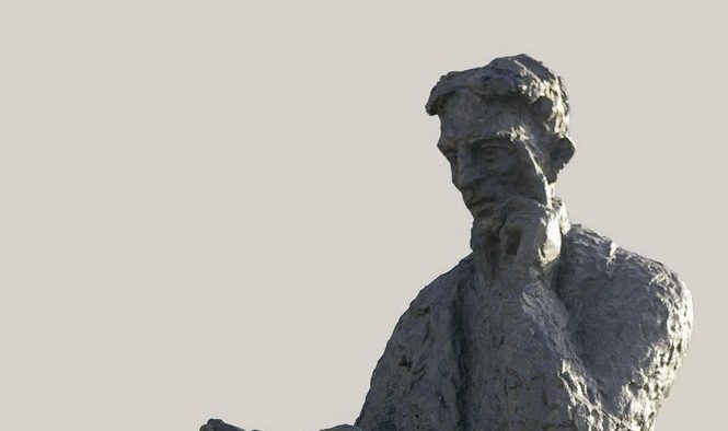 Nikola Tesla (prikaz poprsja istoimenog spomenika u celosti vajara Dragana Radenovića)