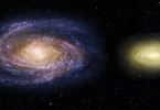 Млечни пут (лево) и мртва галаксија (НАСА)
