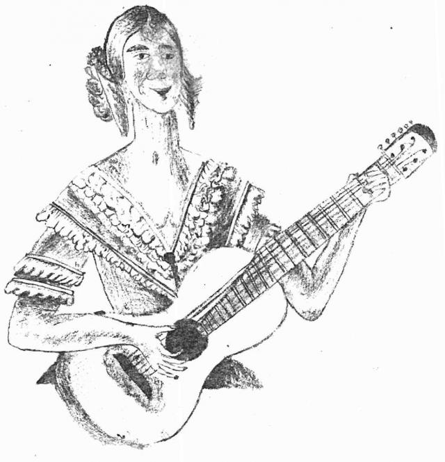Devojka s gitarom (ilustracija autora)